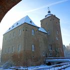 Im Innenhofgelände Burg Trips.