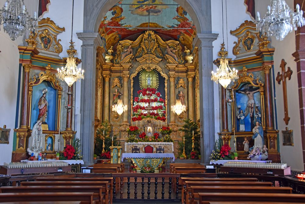 Im Innern der Wallfahrtskirche von Monte