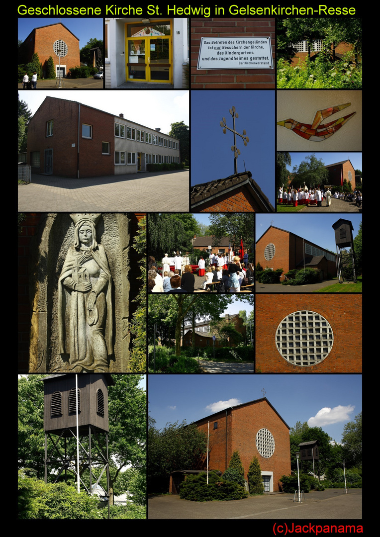 Im Jahr 2007 geschlossene und profanierte Kirche St. Hedwig in Gelsenkirchen - Resse