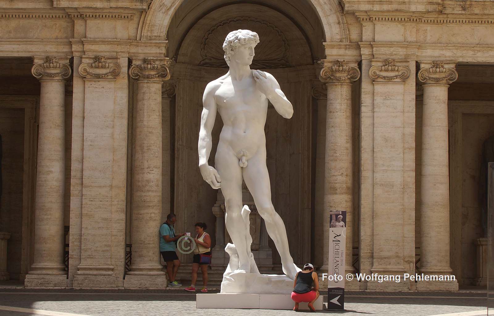 Im Kapitolinischen Museum zur Michelangelo Ausstellung mit David