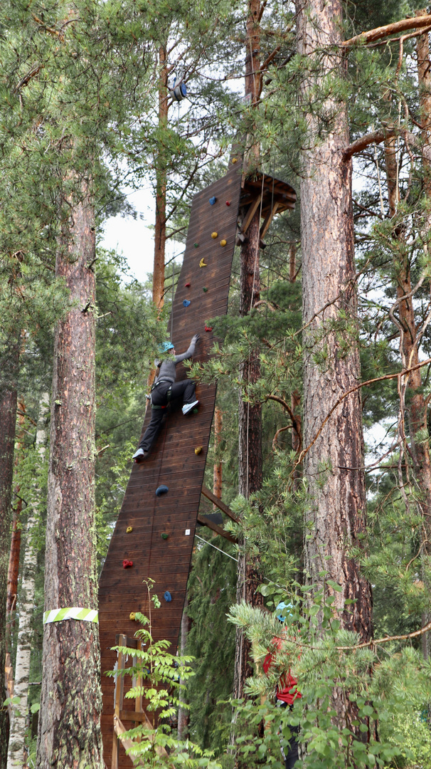 Im Klettergarten von Rättvik/Dalarna