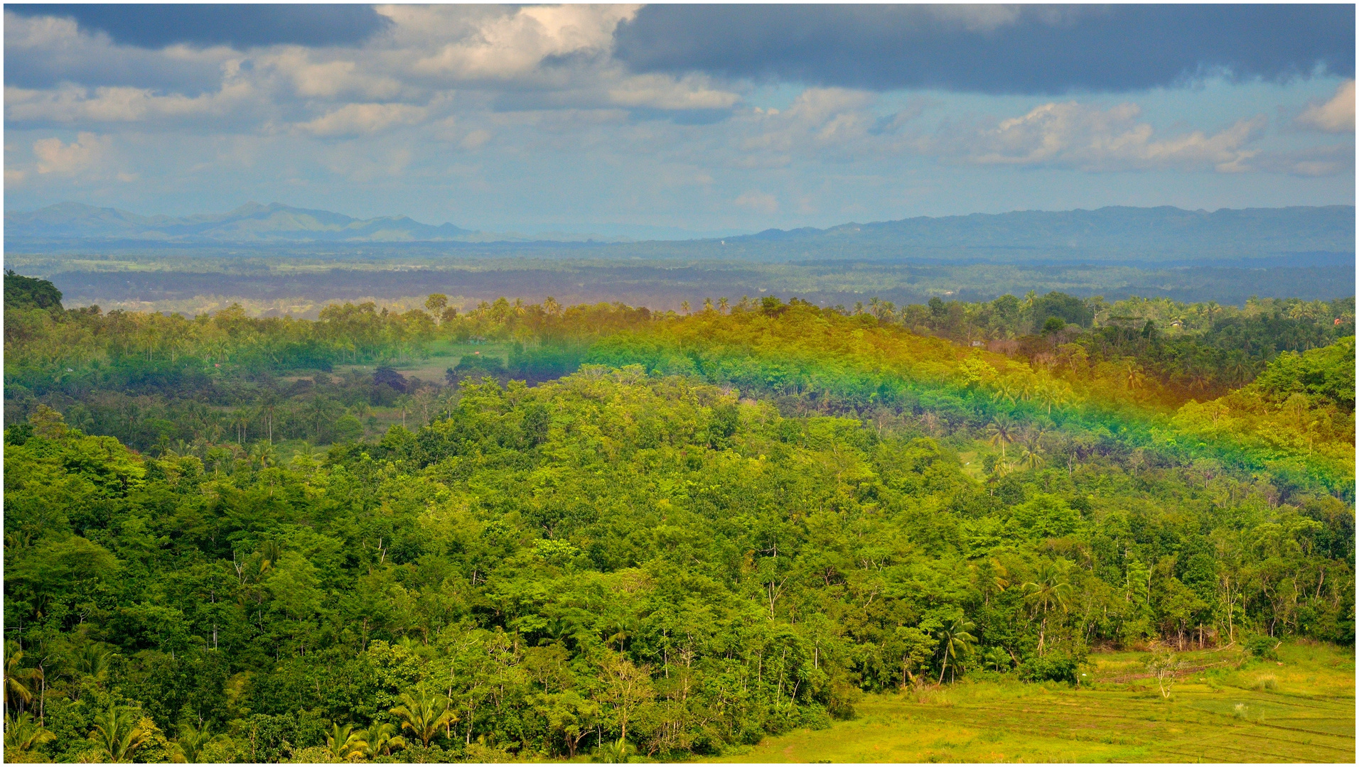 Im Land der Kobolde VI  -  Rainbow from above