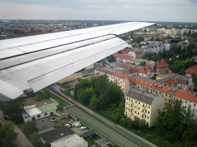 im Landeanflug in Berlin-Tegel