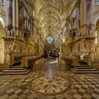 " Im Langhaus nach Westen geschaut " in der Klosterkirche Ebrach