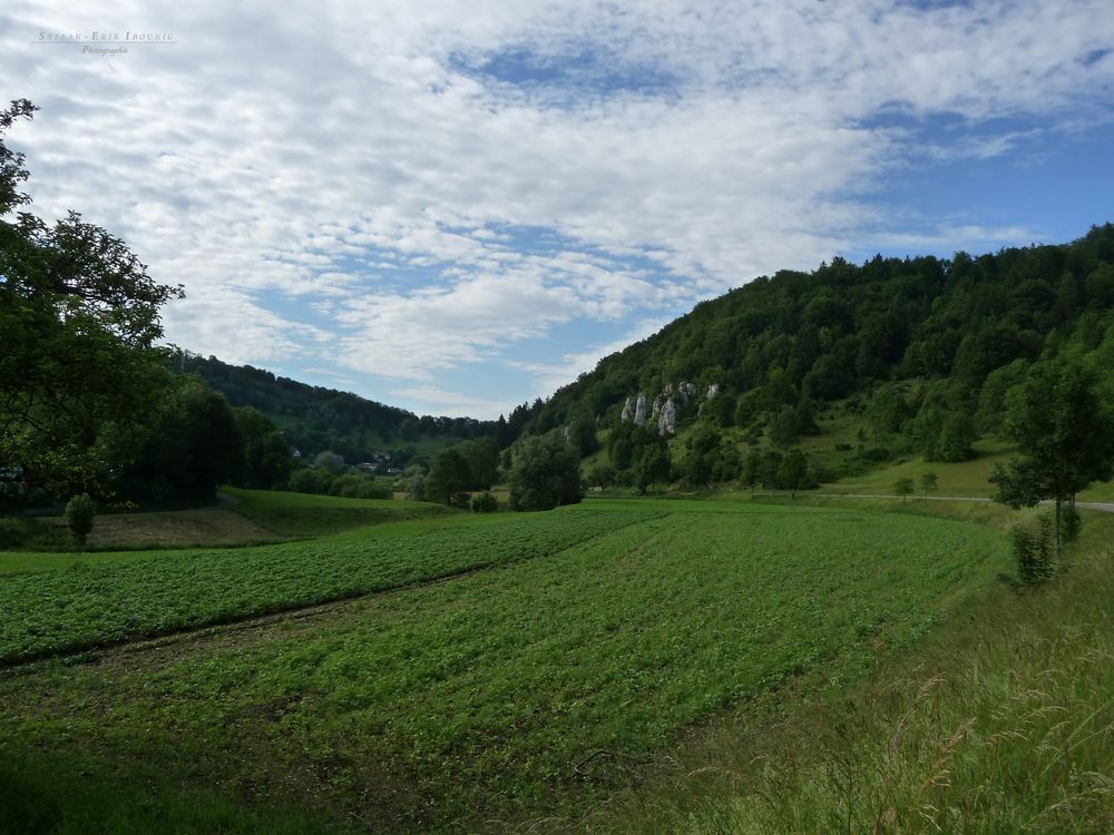 "Im Lautertal - Weitblick auf den Kletttersteig"