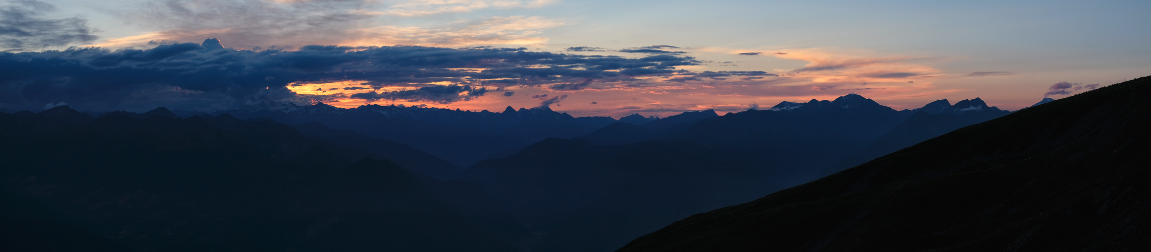 Im letzten Abendlicht über dem Eisacktal