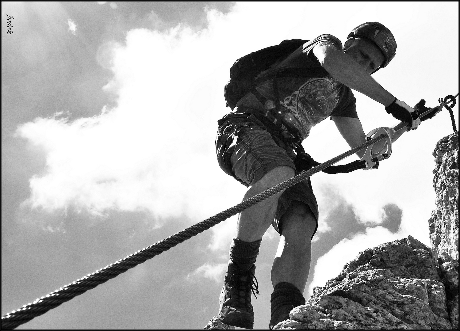 im Masaré Klettersteig - den Wolken so nah...