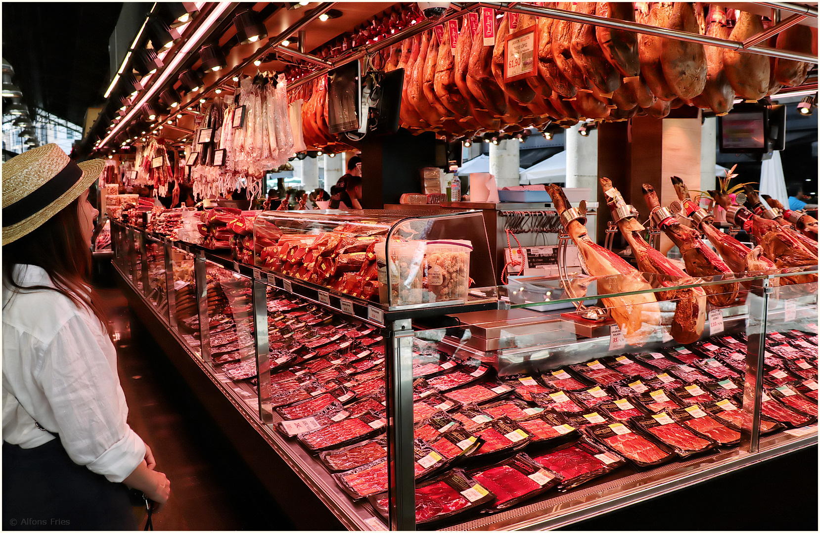 Im Mercat de la Boqueria an der La Rambla, in Barcelona.