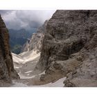 Im Mittagstal Sellastock mit Blick auf Kolfuschg