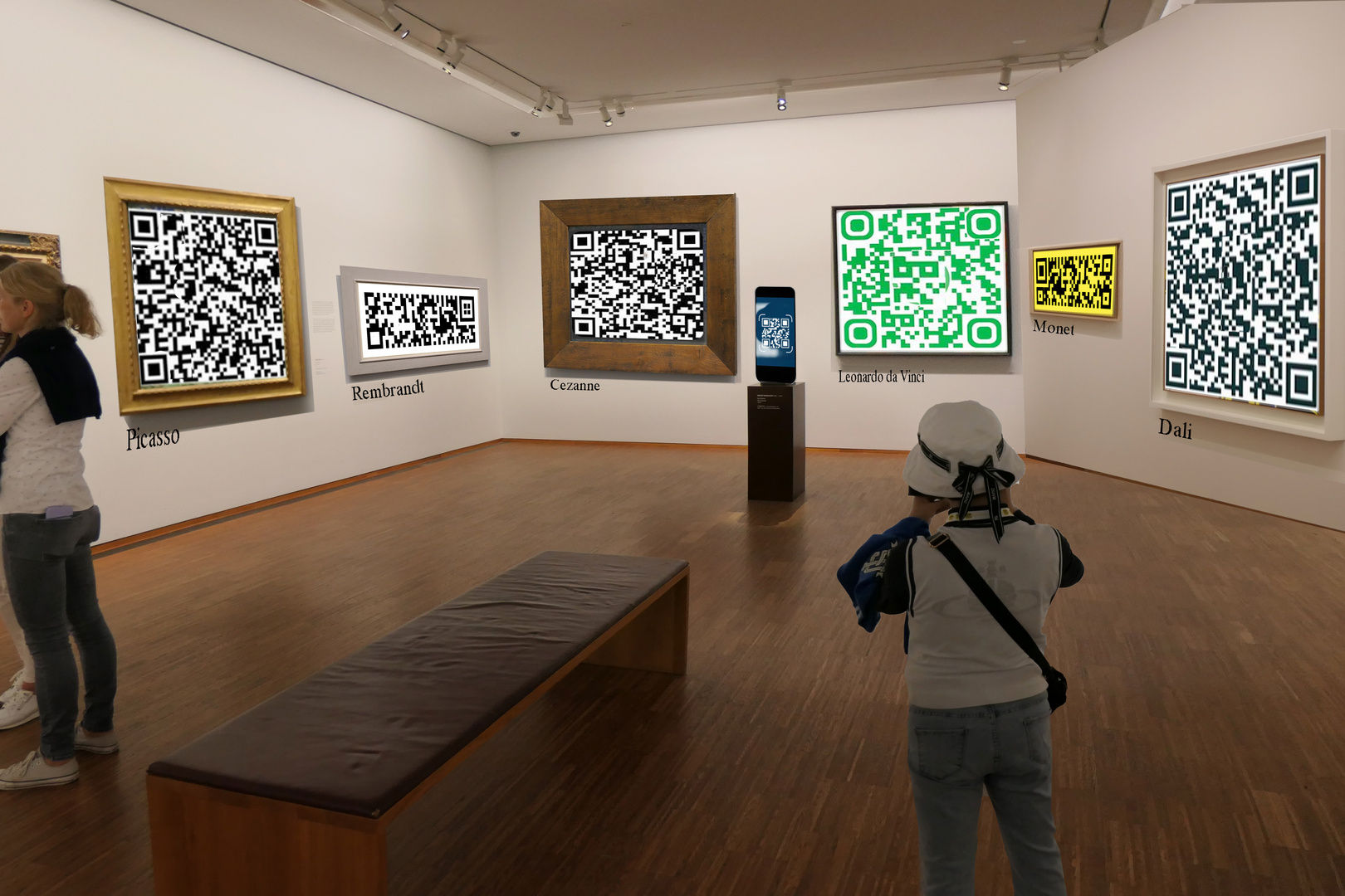 Im Museum, statt Originale nur noch QR Codes