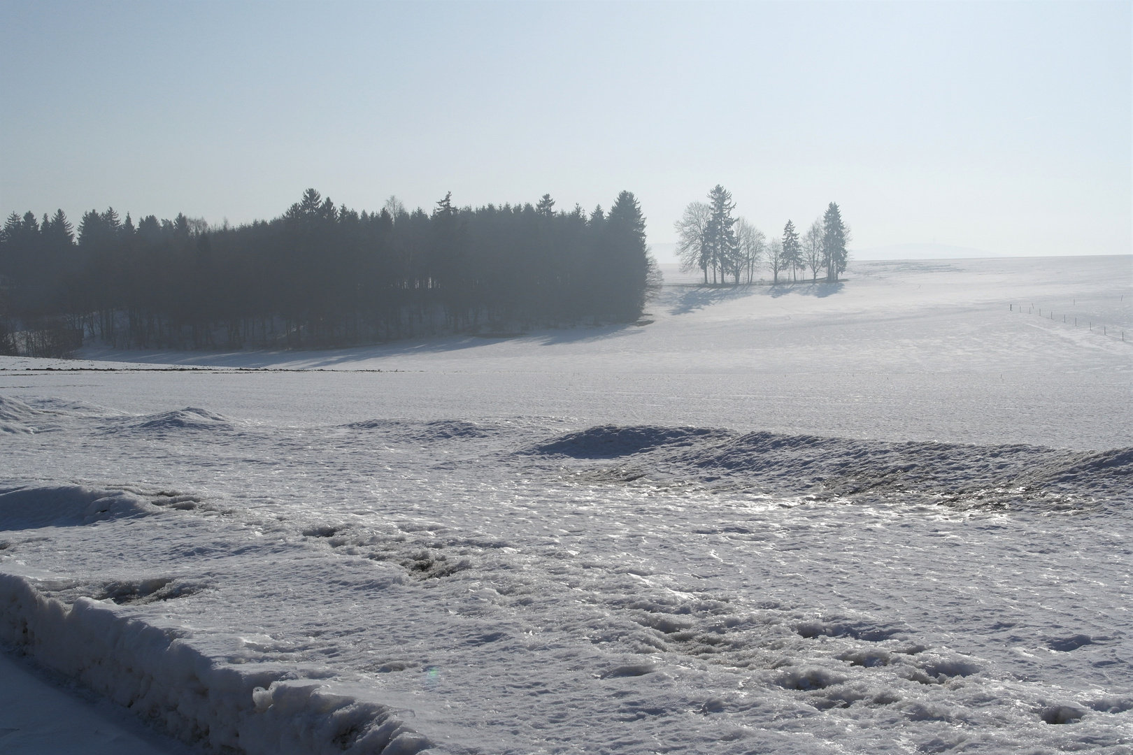 Im Nebeldunst der Sonnenerwärmung