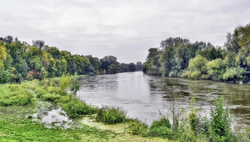 Im Oktober 2010 Mulde mit erhöhter Wasserlauf 