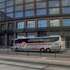 Im Osten geht die Sonne auf !!! Ich bin F C Hansa Rostock Fan Ostseestadion Der Bus ist von  Cottbus