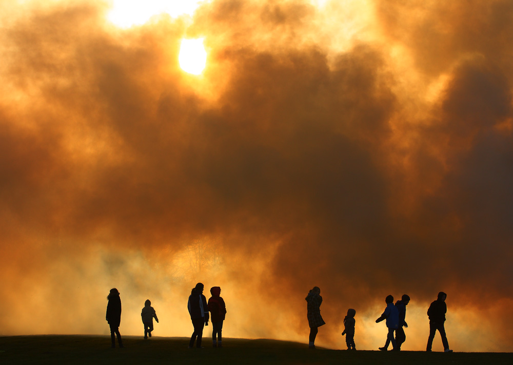 Im Rauch des Osterfeuers