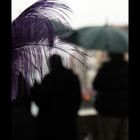 im Regen auf der Ponte Rialto