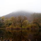 Im Rheintal bei Bingen mit herbstlichen Nebelkleid