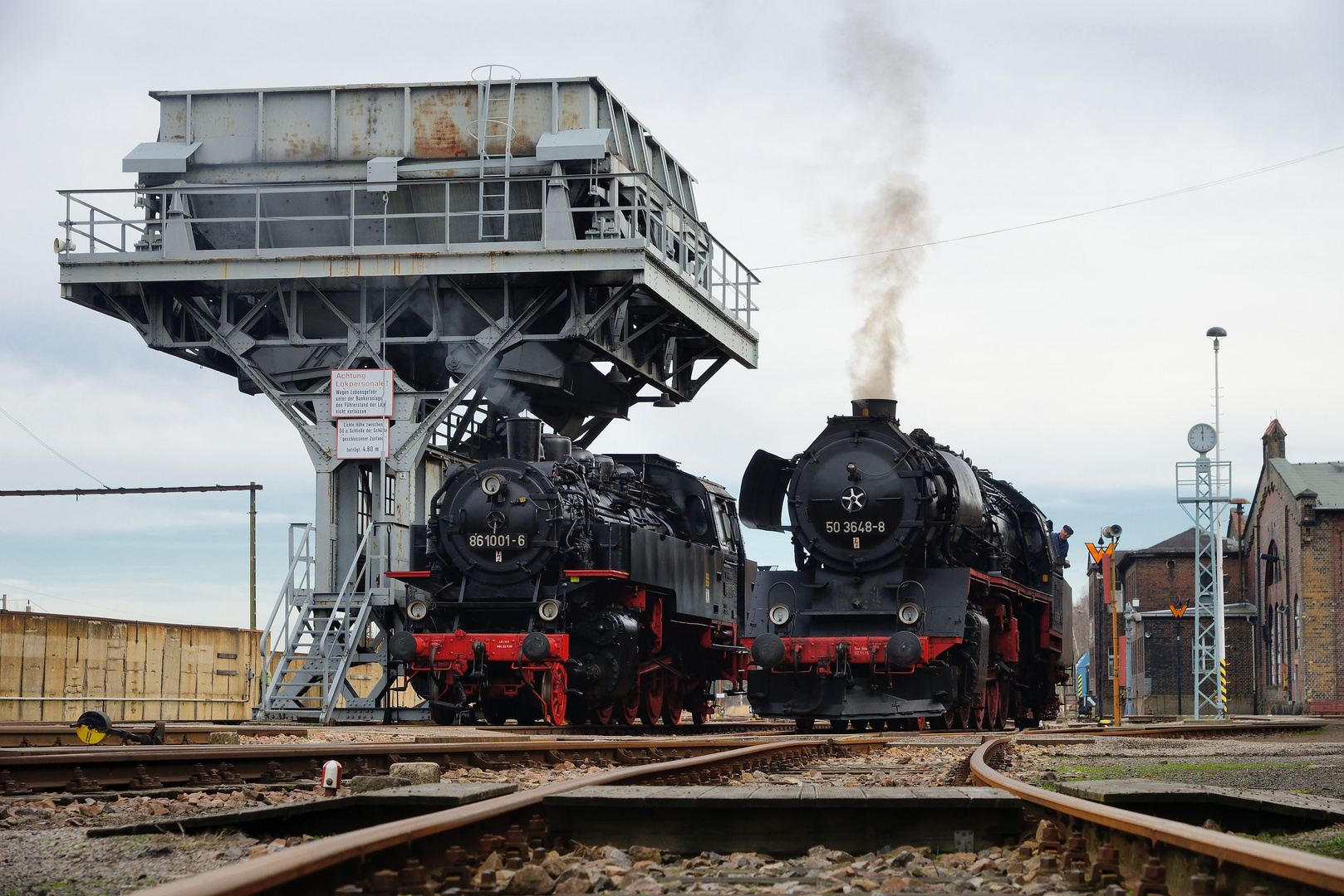 Im Sächsischen Eisenbahnmuseum ...