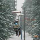 Im Schneetreiben nach oben