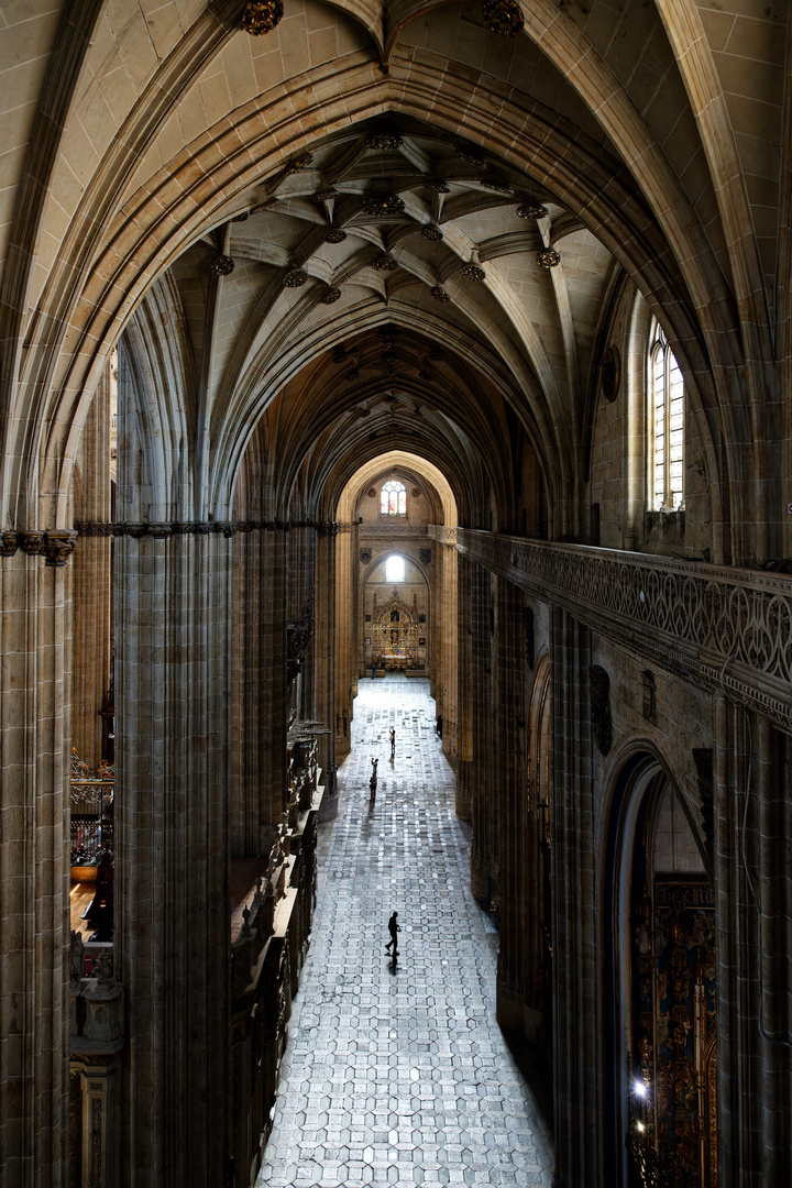 Im Seitenschiff der gotischen Kathedrale