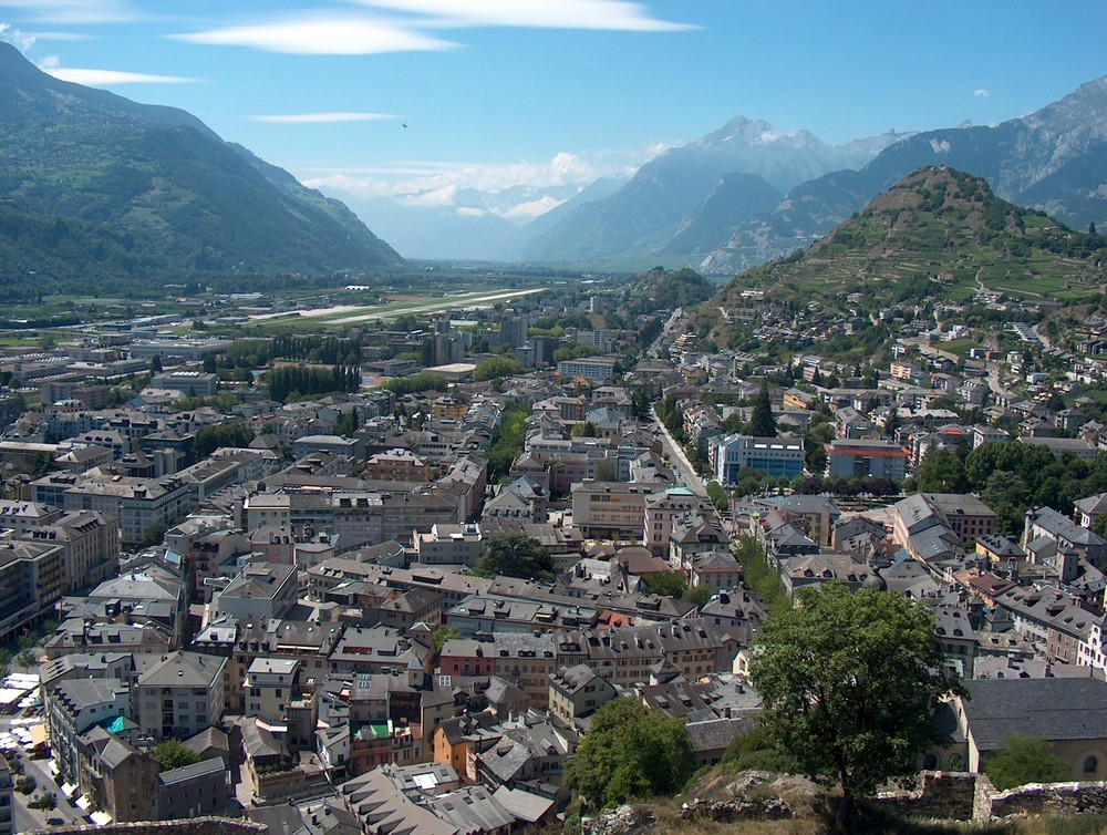 Im Sommer in Sion, Schweiz