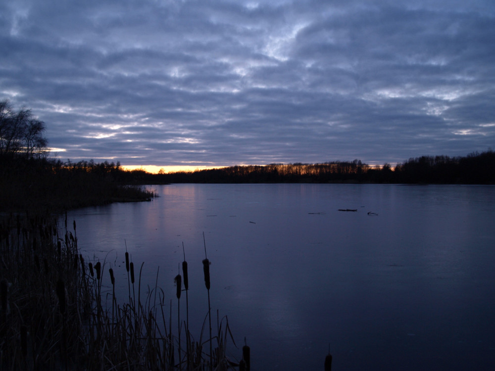 Im Sonnenuntergang am Stoteler See