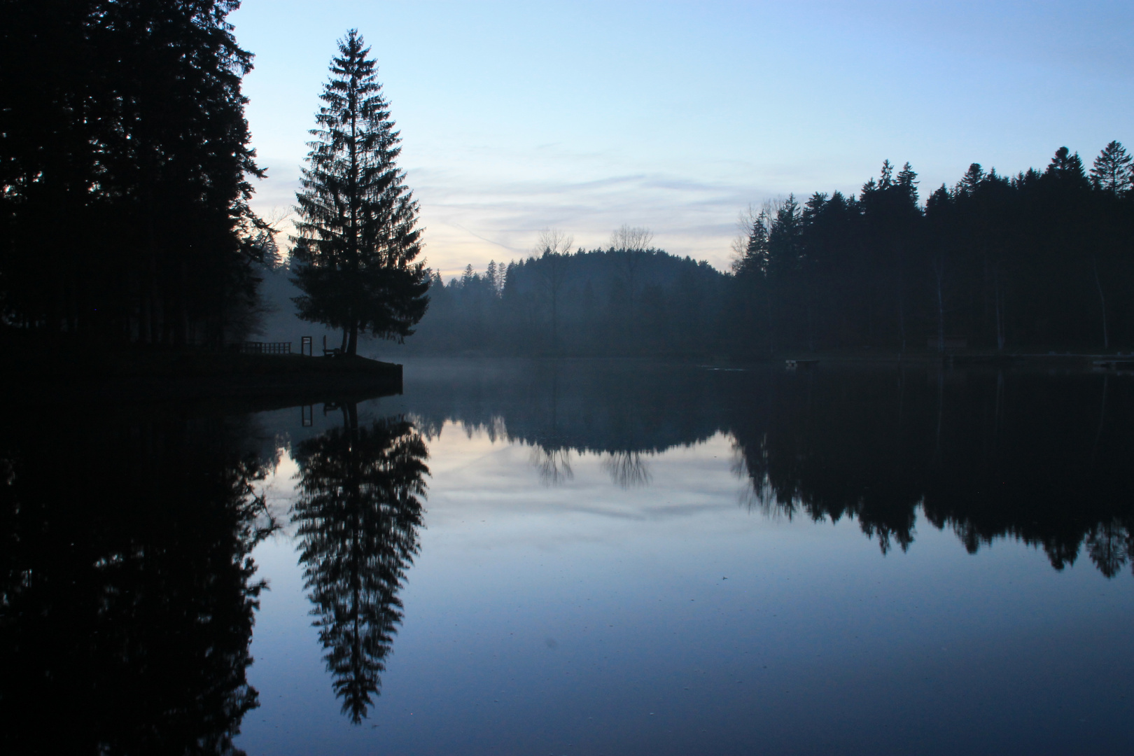 im Spätherbst am Waldsee IV