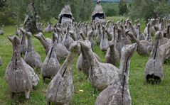 Im Spoerri-Skulpturengarten Il Giardino in Seggiano - "Tag des Zorns" von Olivier Estoppey