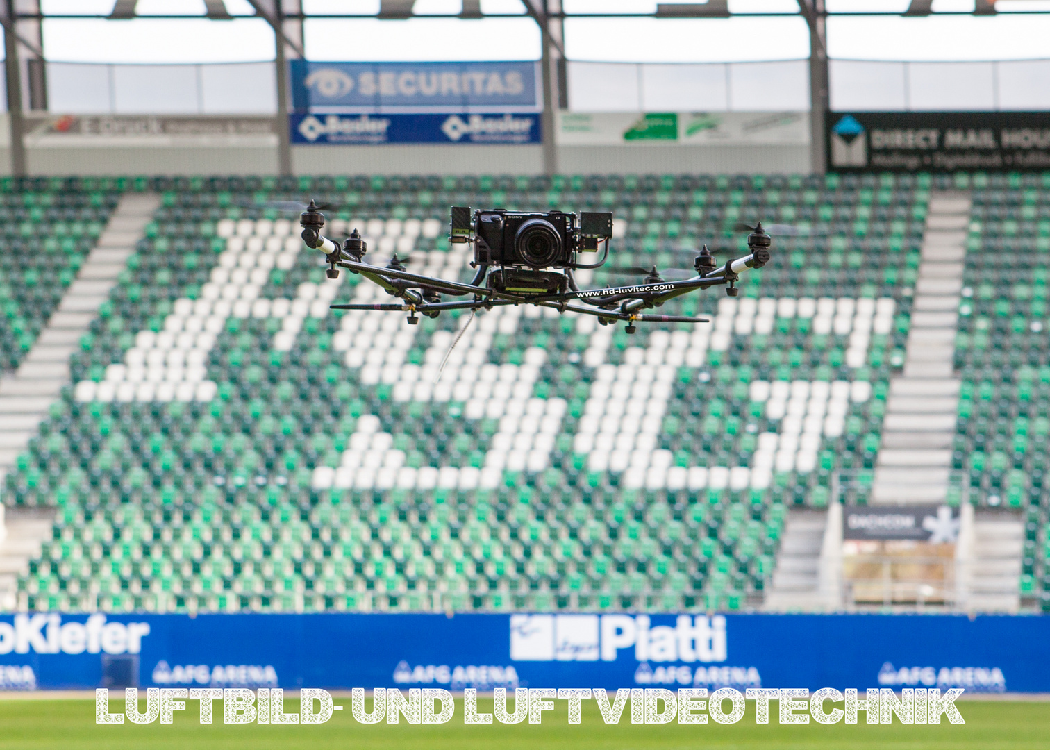 Im Stadion FC St. Gallen - Luftbildtechnik Konstanz