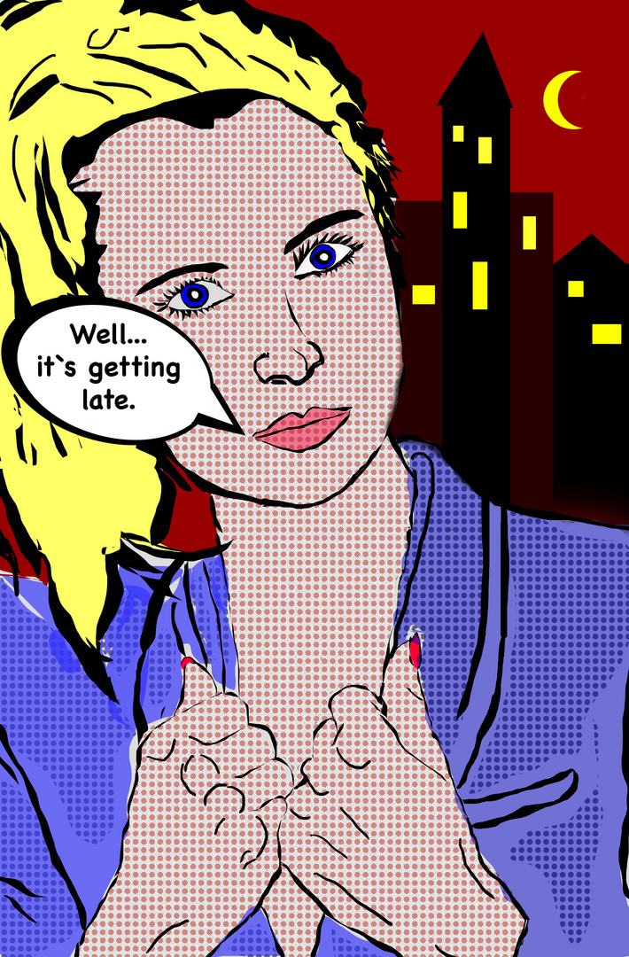 Im Stil von Roy Lichtenstein (Pop Art)