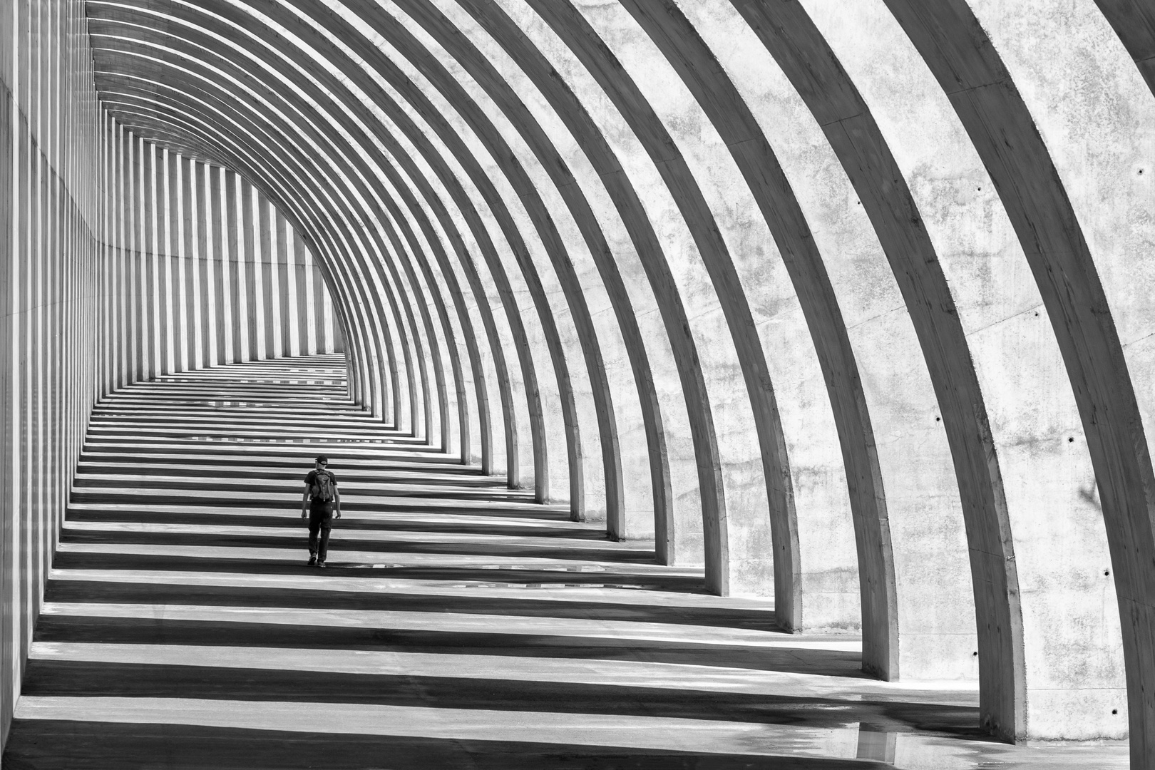 Im Streifentunnel...