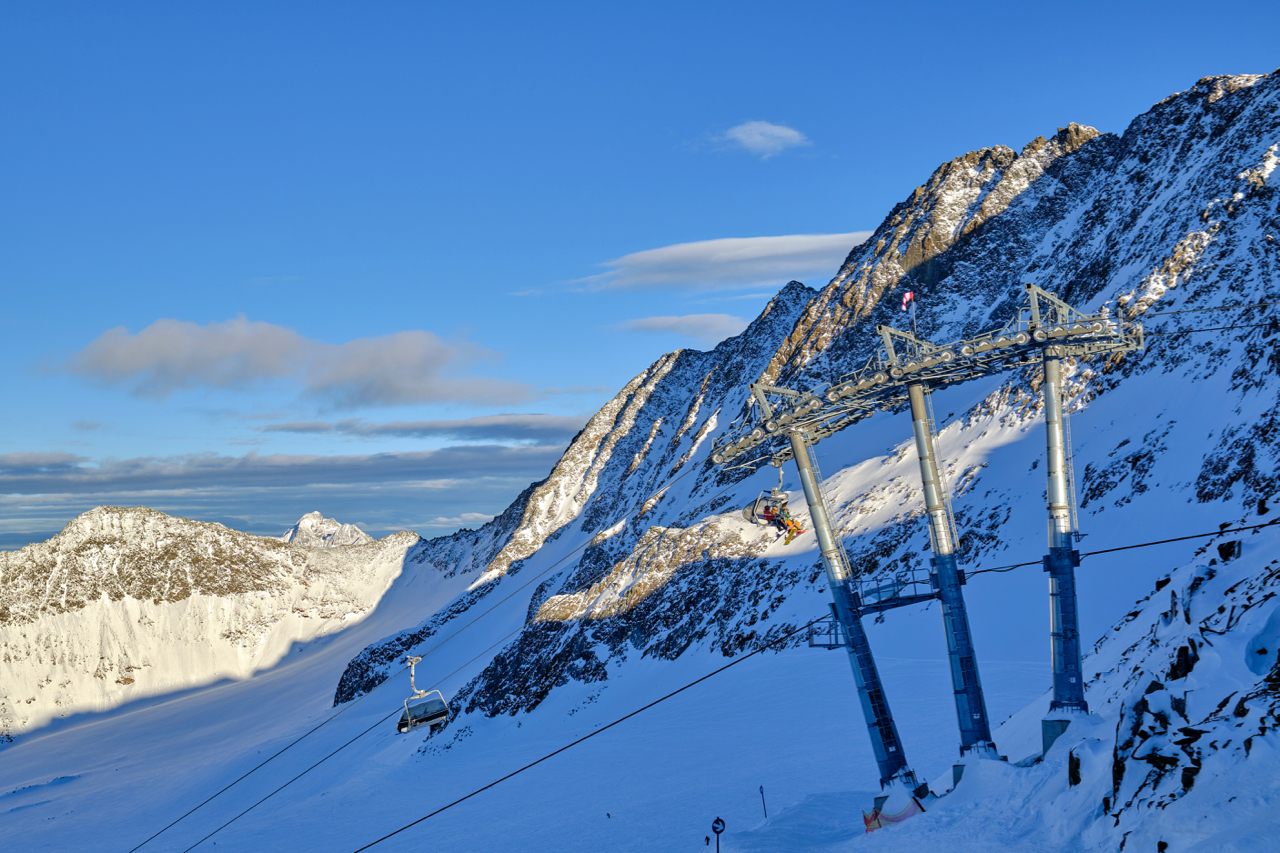 Im Stubaier Skigebiet