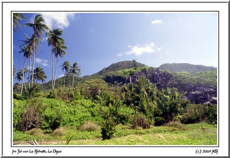 Im Tal von La Retraîte, La Digue