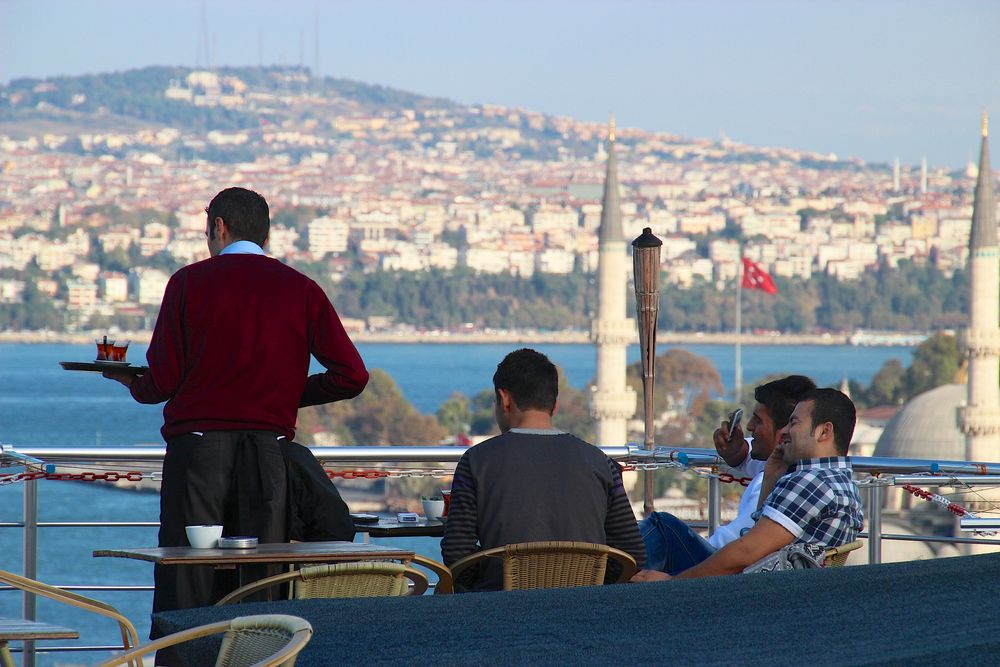 Im Terassenkaffee in Istanbul