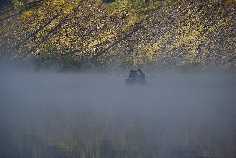 Im Trüben fischen - Dunst über dem Blue Lake