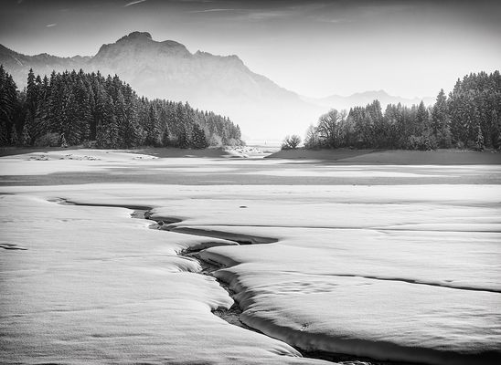 im verschneiten ilasbergsee