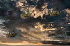 im Visier: surrealer Wolkenhimmel
