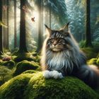 Im Wald mit der Norwegischen Wild-Katze...