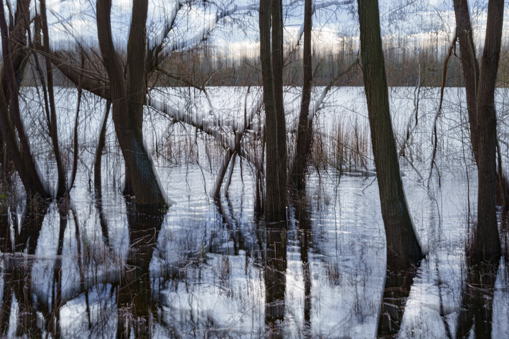 Im Wasser gewischt