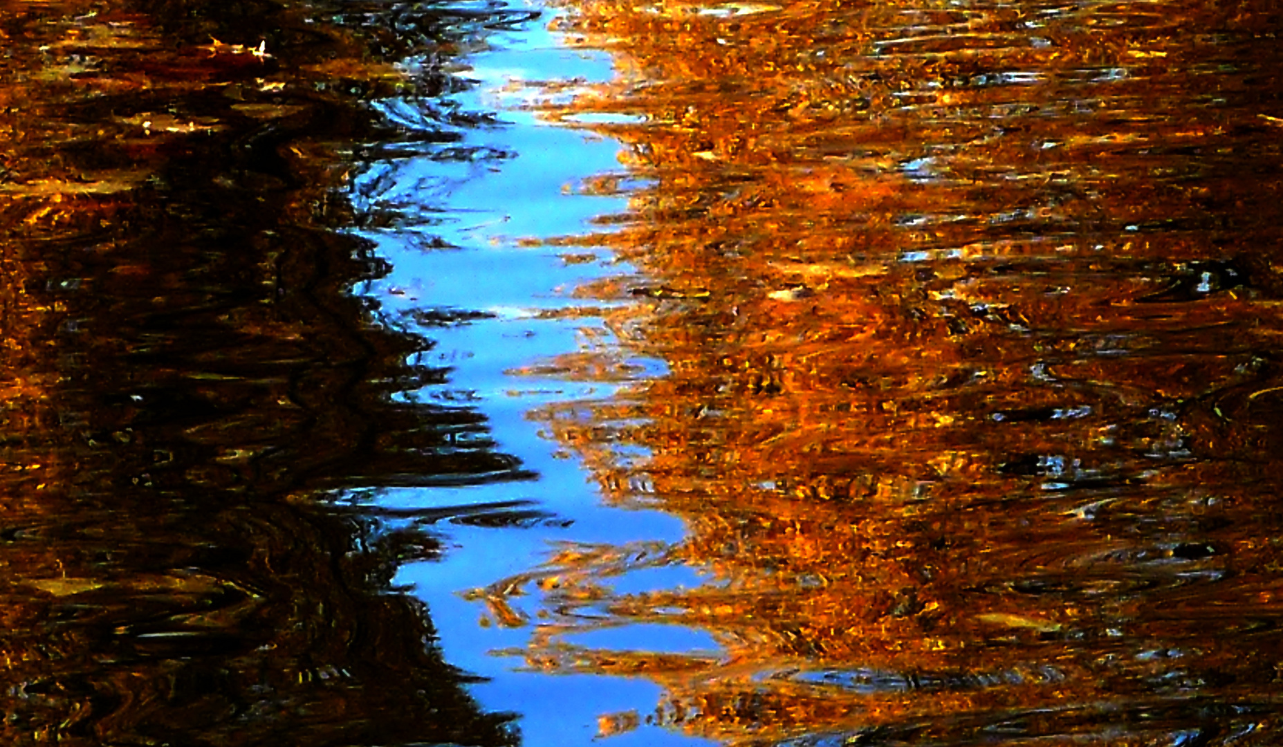 ... im Wasser spiegelt sich der Herbst