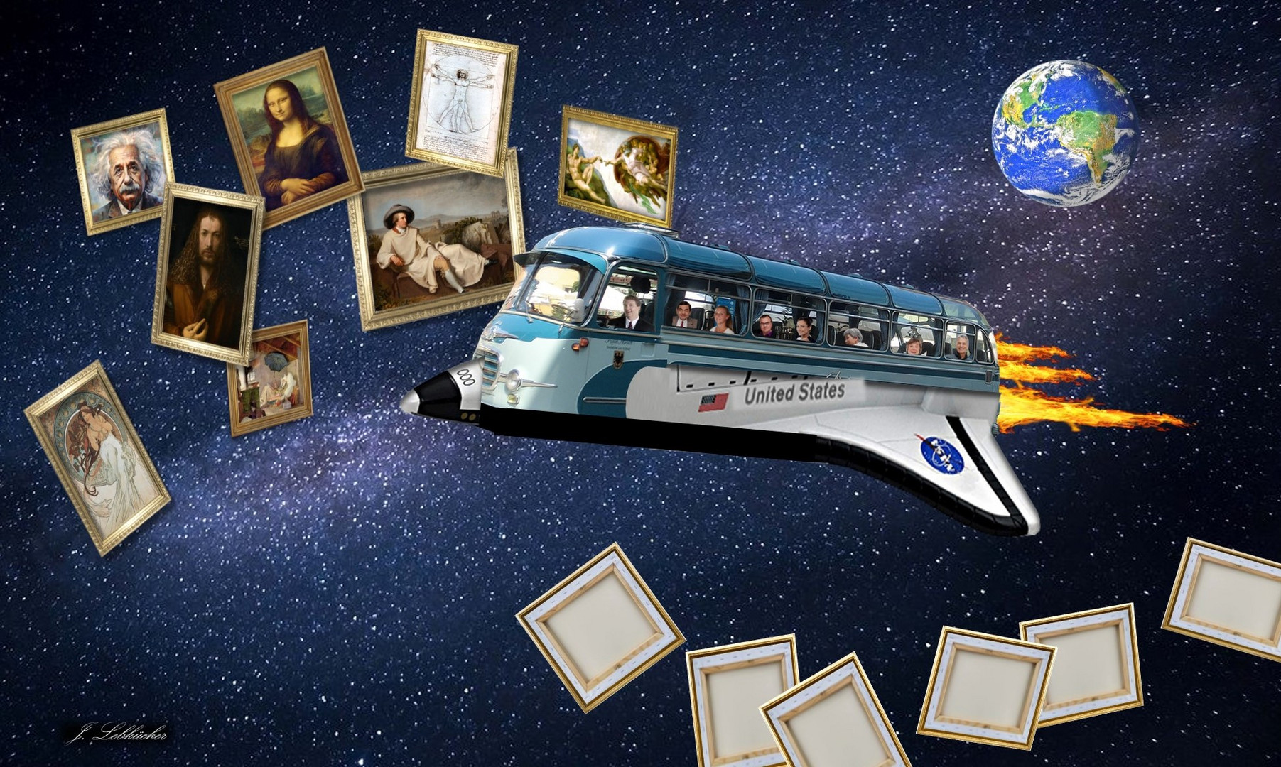 Im Weltraummuseum - Unterwegs mit dem Space-Shuttlebus