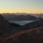 Im Wettersteingebirge, von der Meilerhütte am Abend