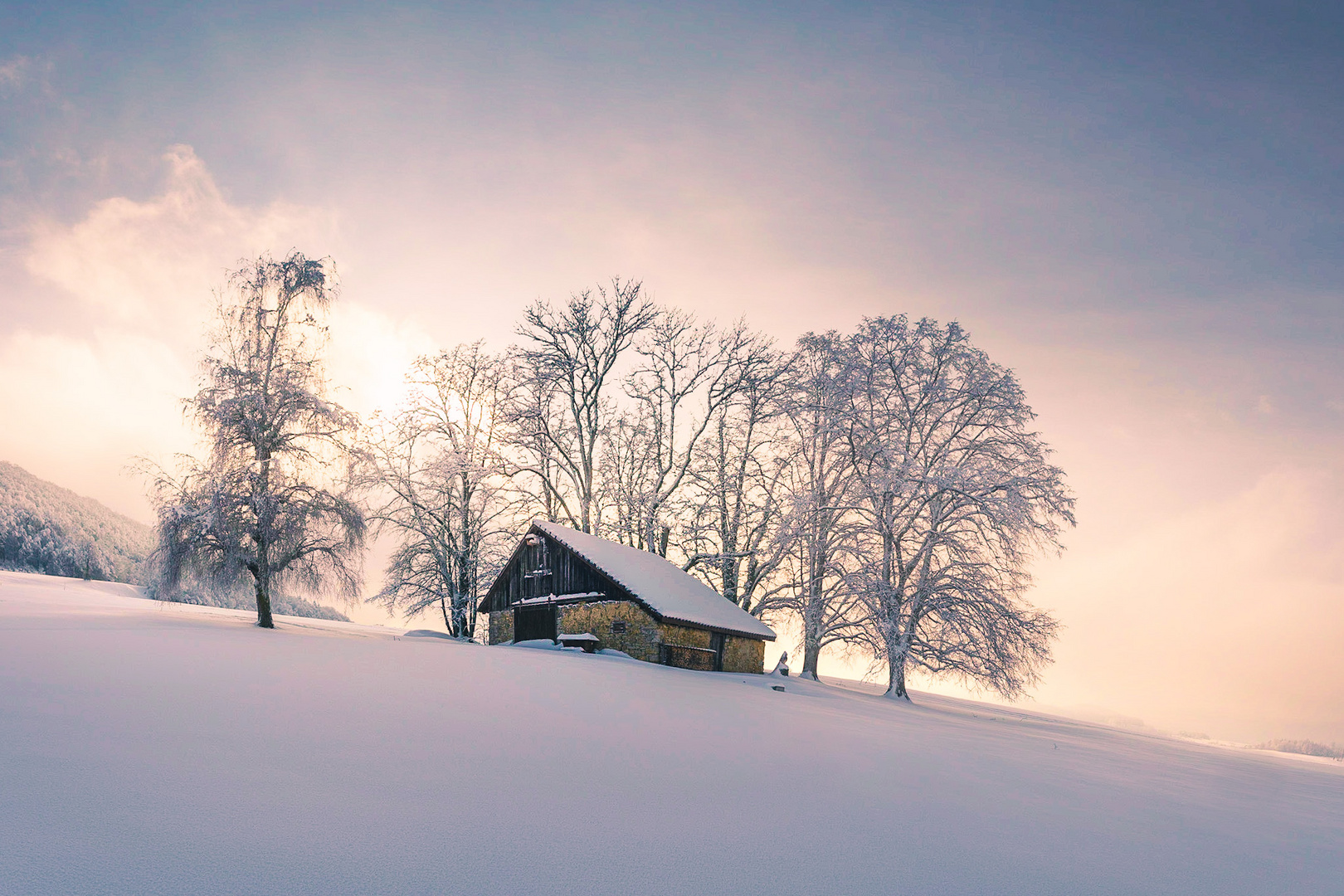 Im Winter auf dem Land