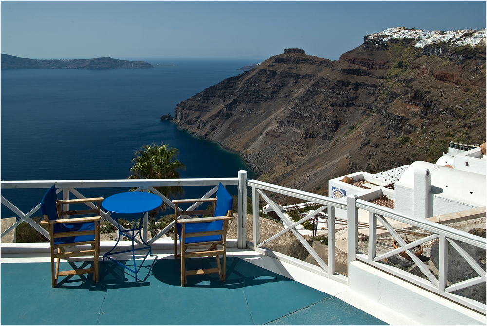 Imerovigli und Skaros-Felsen / Santorin