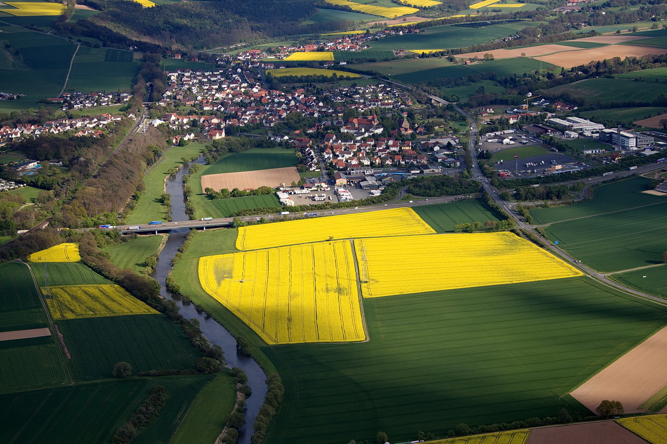 IMG_8354 Rapsfelder an der A7 bei Guxhagen