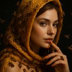 Imkerin und Bienenkönigin