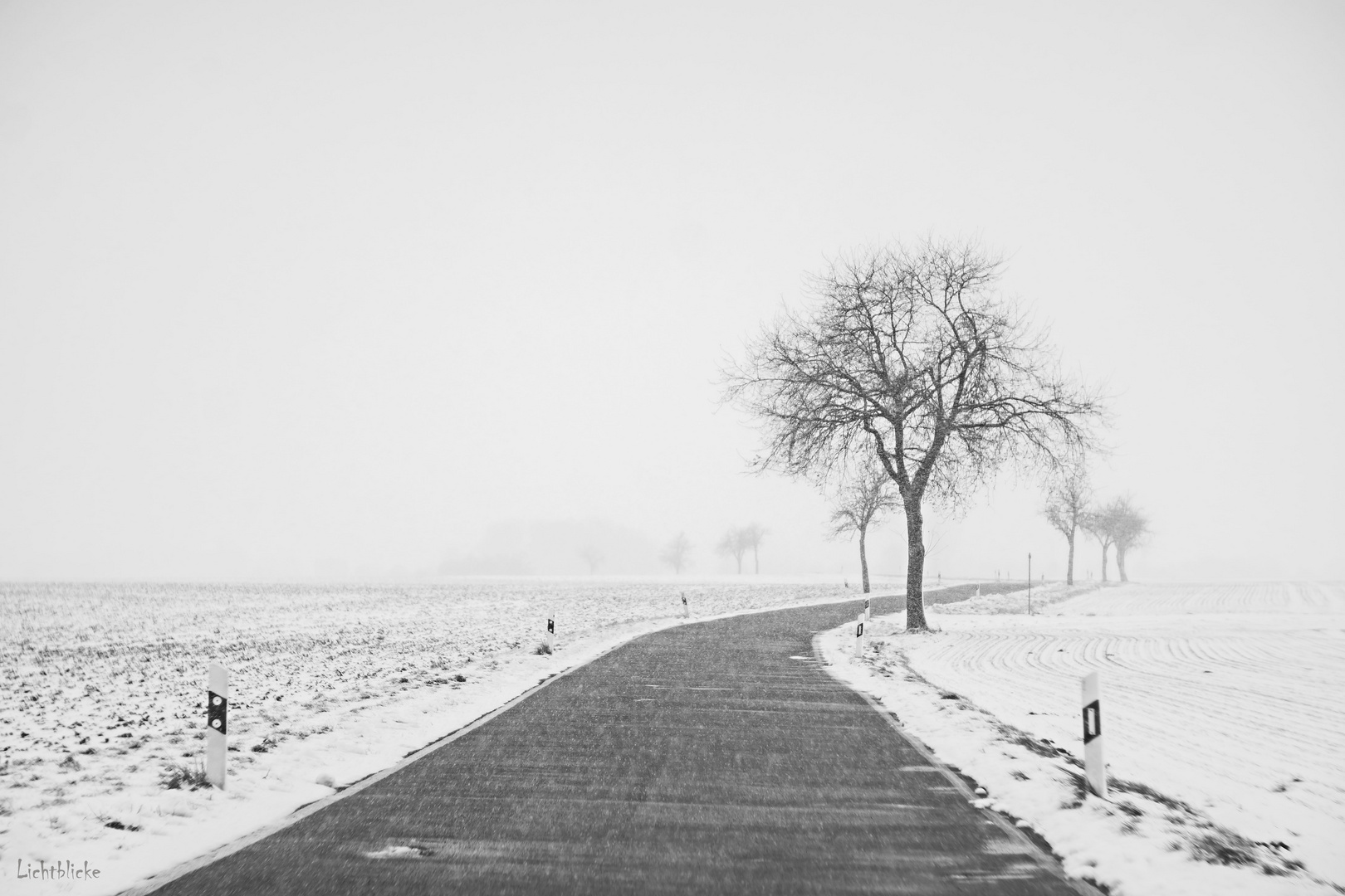 immer der Straße entlang