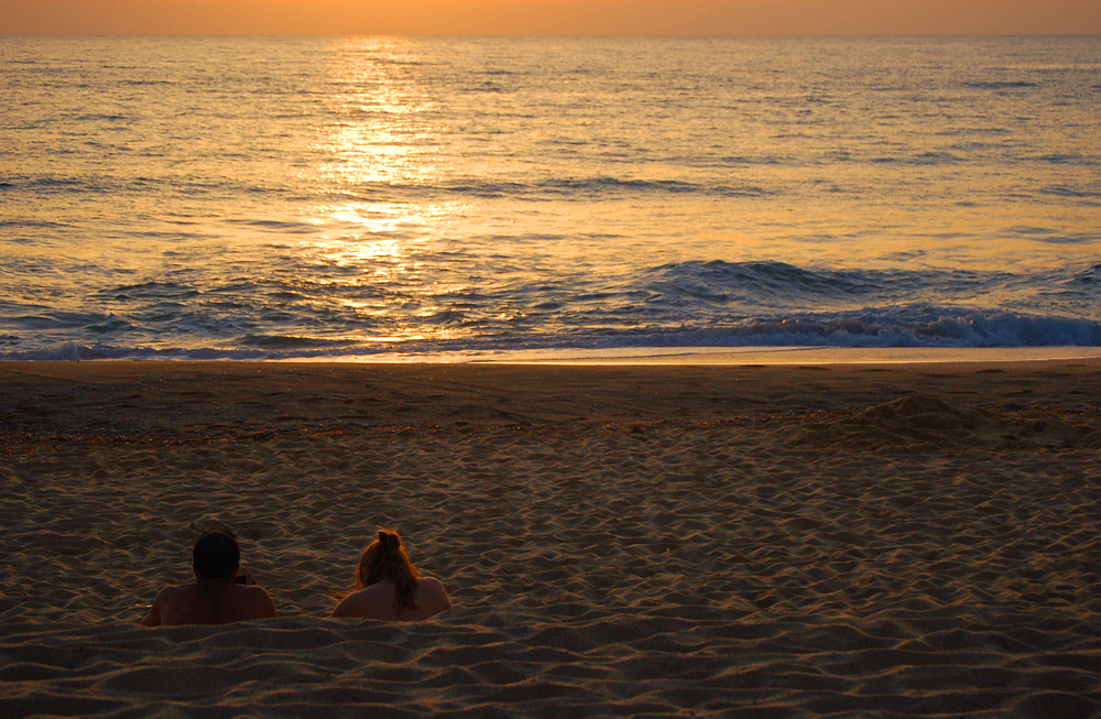 immersi nel tramonto