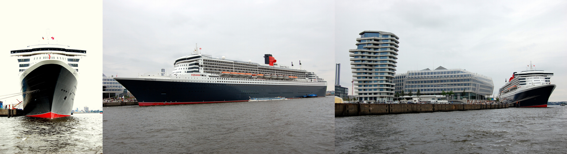 Impressionen aus dem Hamburger Hafen mit der Queen Mary2