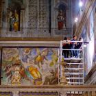 Impressionen aus dem Vatikanmuseum und der Sixstinischen Kapelle 5: Restaurationsarbeiten