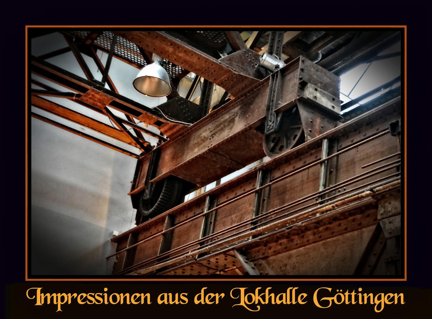 Impressionen aus der Lokhalle in Göttingen - Fahrgestell eines Deckenkrans